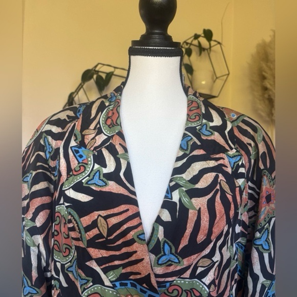 Vintage 80s90s Silk Bomber Jacket Pacific Silk Studio - Picture 4 of 8